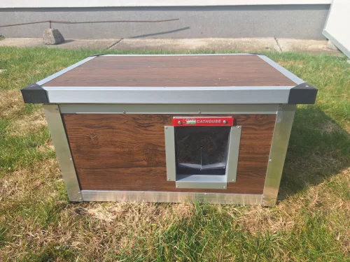[IF-W-HC1] Cușcă cu încălzire infraroșu pentru pisici Thermo WOODY CAT (54x38x28cm)