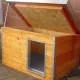 [SM-PA] Cușcă izolată pentru câini Thermo MADERA cu acoperiș înclinat mărimea L (84x56x49cm)