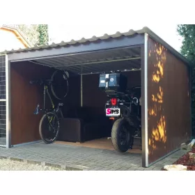 Woody 3*3m storage warehouse front open