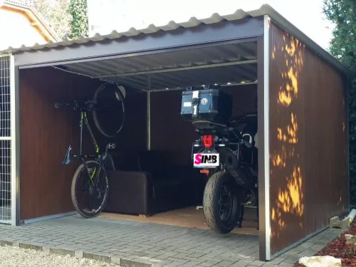 Magazie de grădină Woody 3x3m, deschis în față